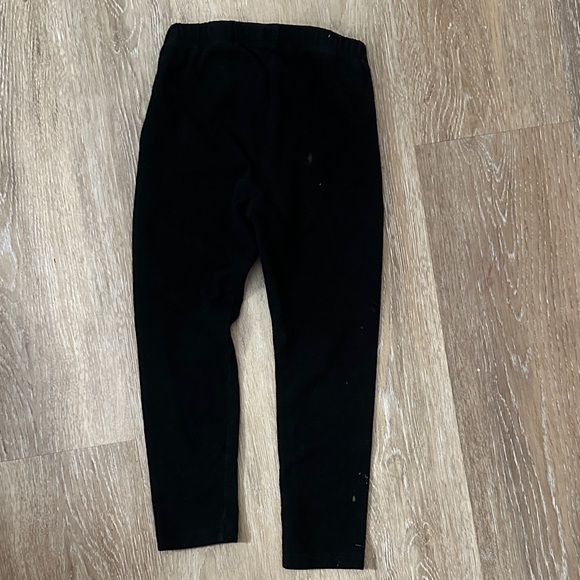 CAT & JACK Solid Black Kids Leggings SIZE 2T Simple Minimal Flaw Fitted Play - Picture 5 of 5